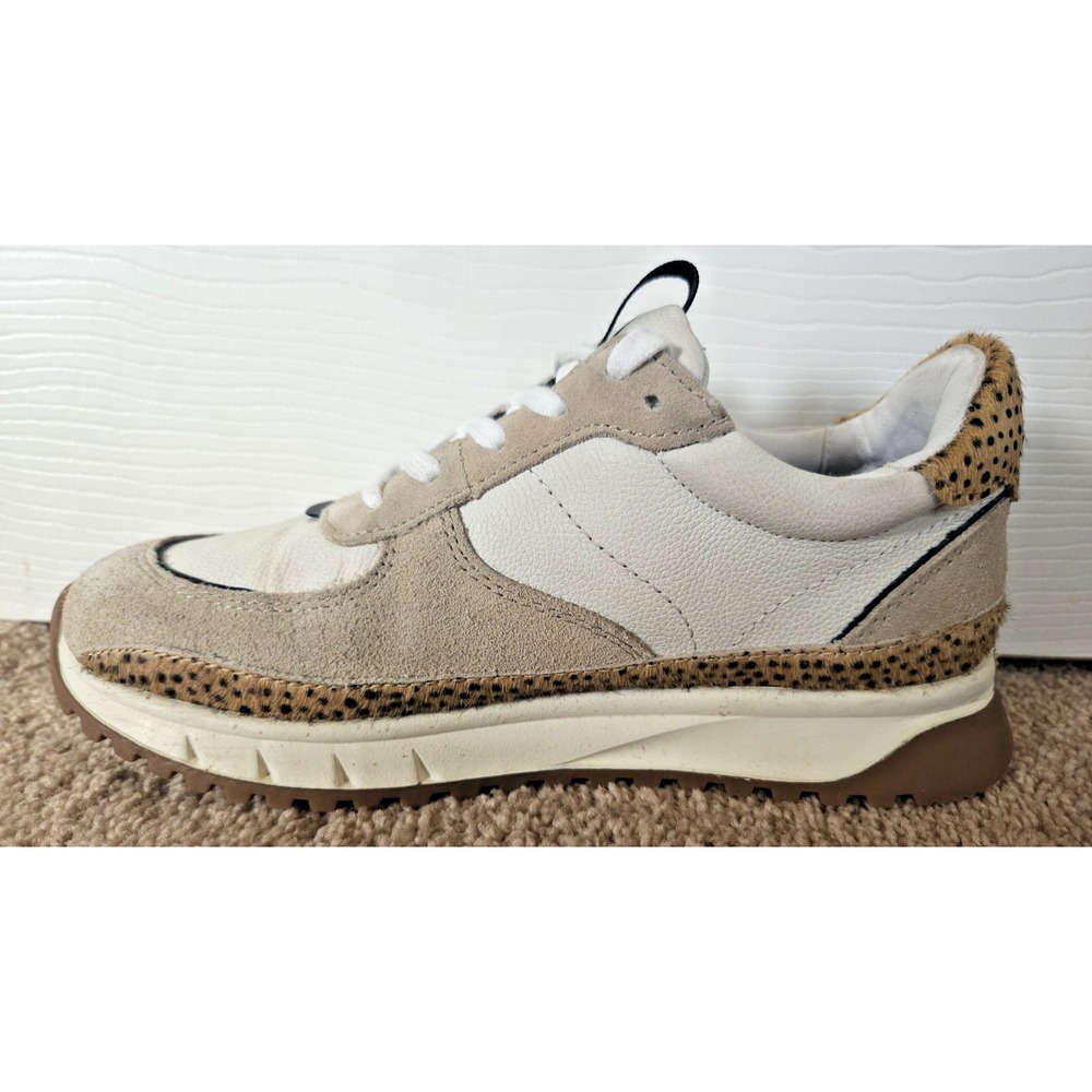 Madewell Kickoff Trainer Sneakers Leather and Spot Dot Calf Hair Women 6.5M - Picture 9 of 11